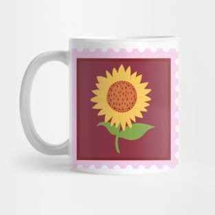 Framed sunflower design Mug